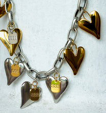 Load image into Gallery viewer, Charm Hearts Necklace with Good Luck Angel Numbers
