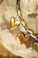 Load image into Gallery viewer, Charm Hearts Necklace with Good Luck Angel Numbers
