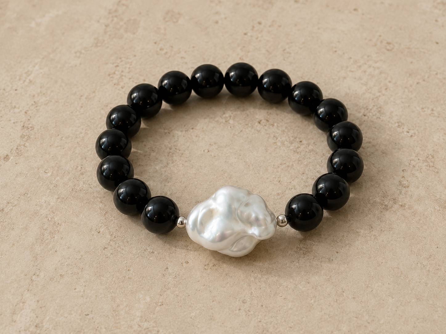 Midnight Tide Pearl Bracelet