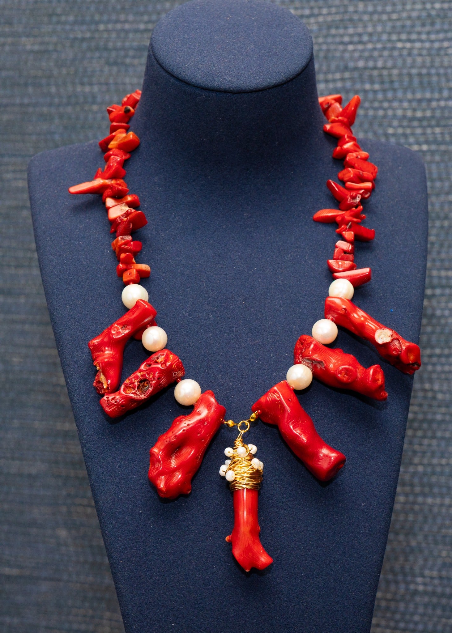 Scarlet Coral Statement Necklace