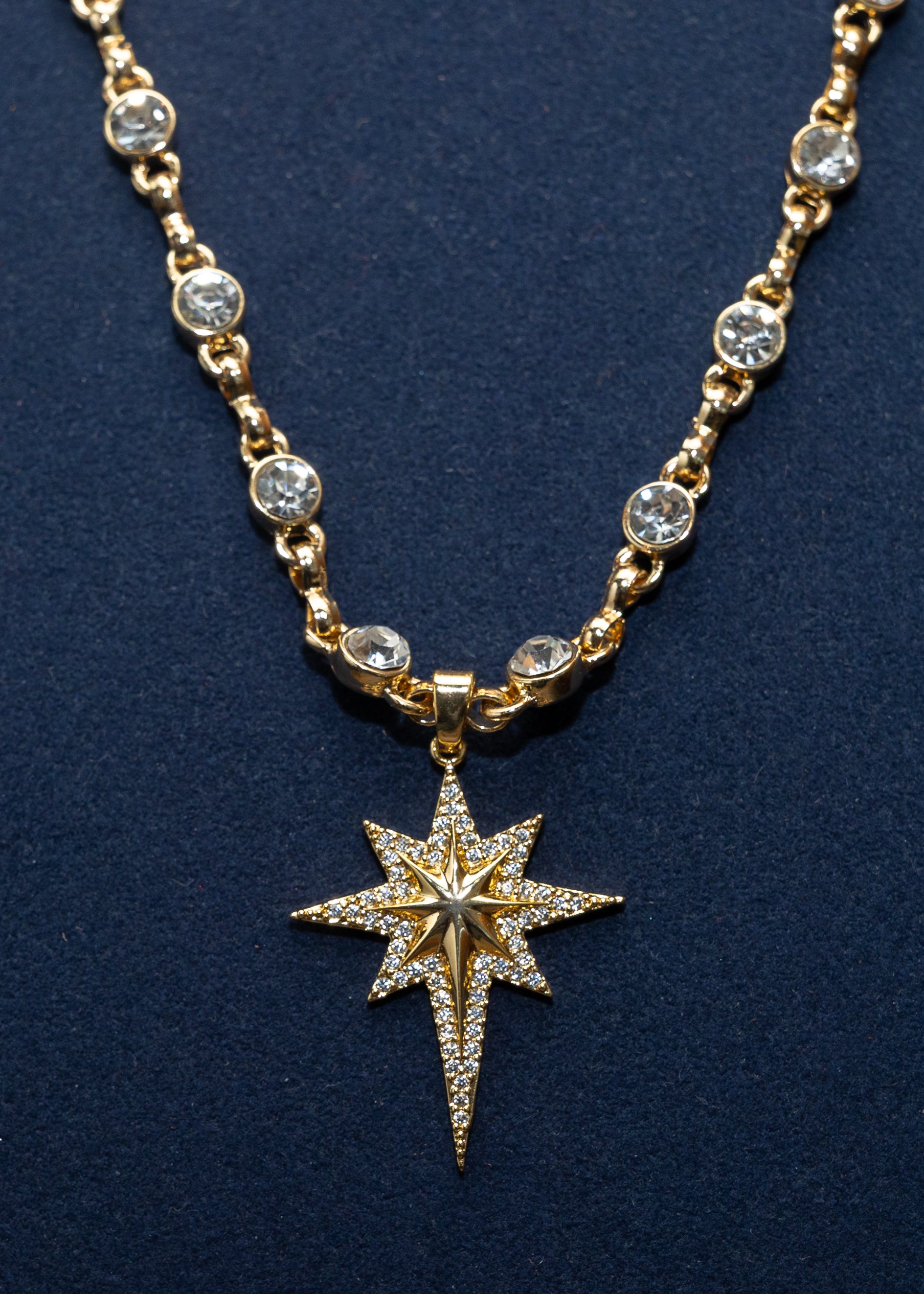Crystal North Star Pendant Necklace
