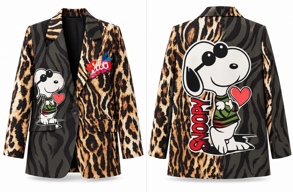 Wild About Snoopy Animal-Print Blazer