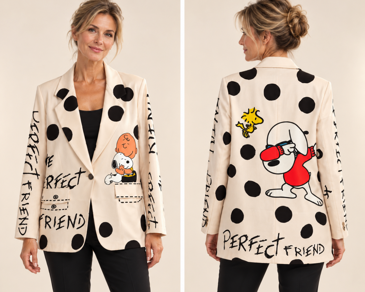 Perfect Friend Snoopy Polka-Dot Blazer