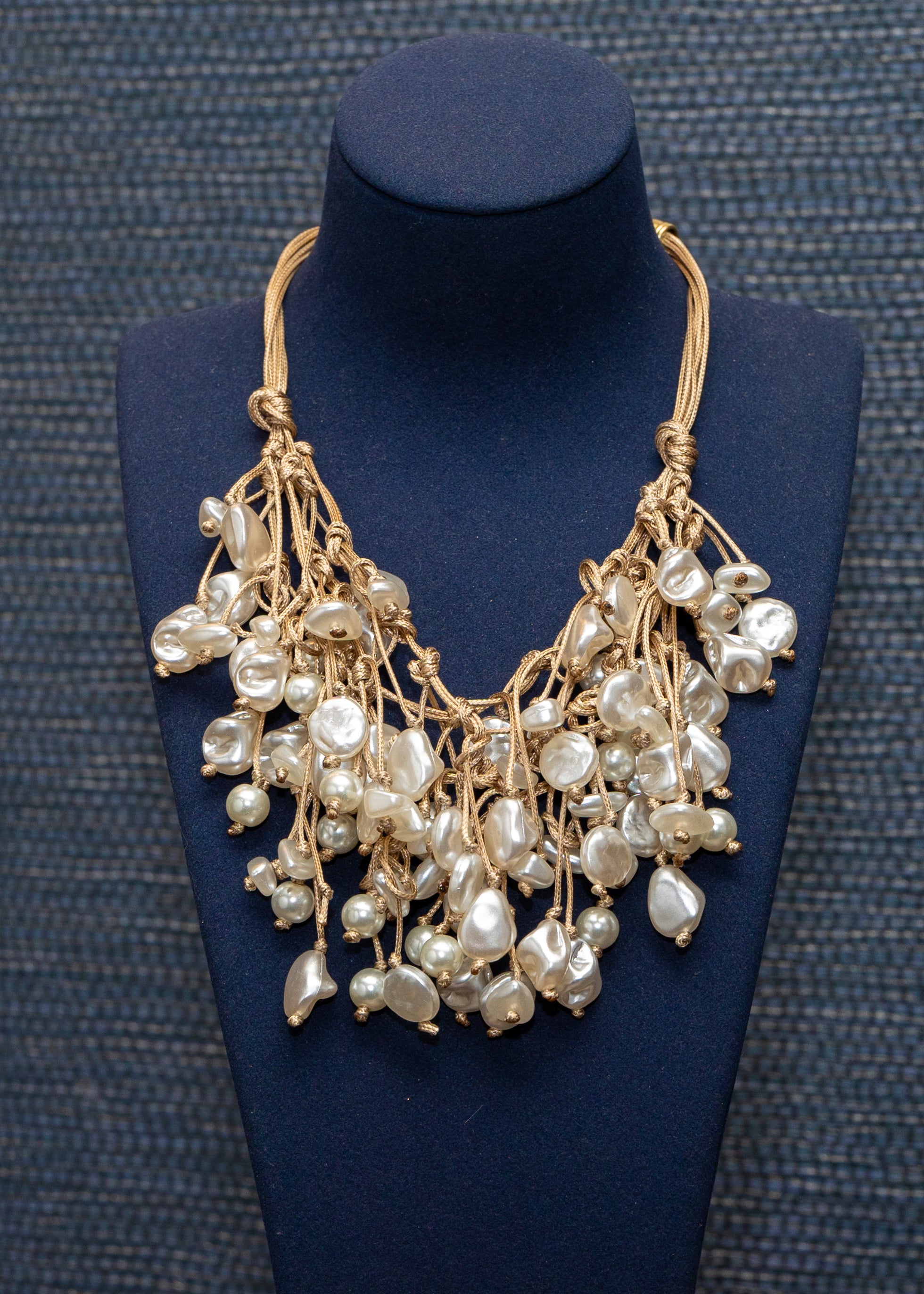 Classic Pearl Knot Rope Necklace