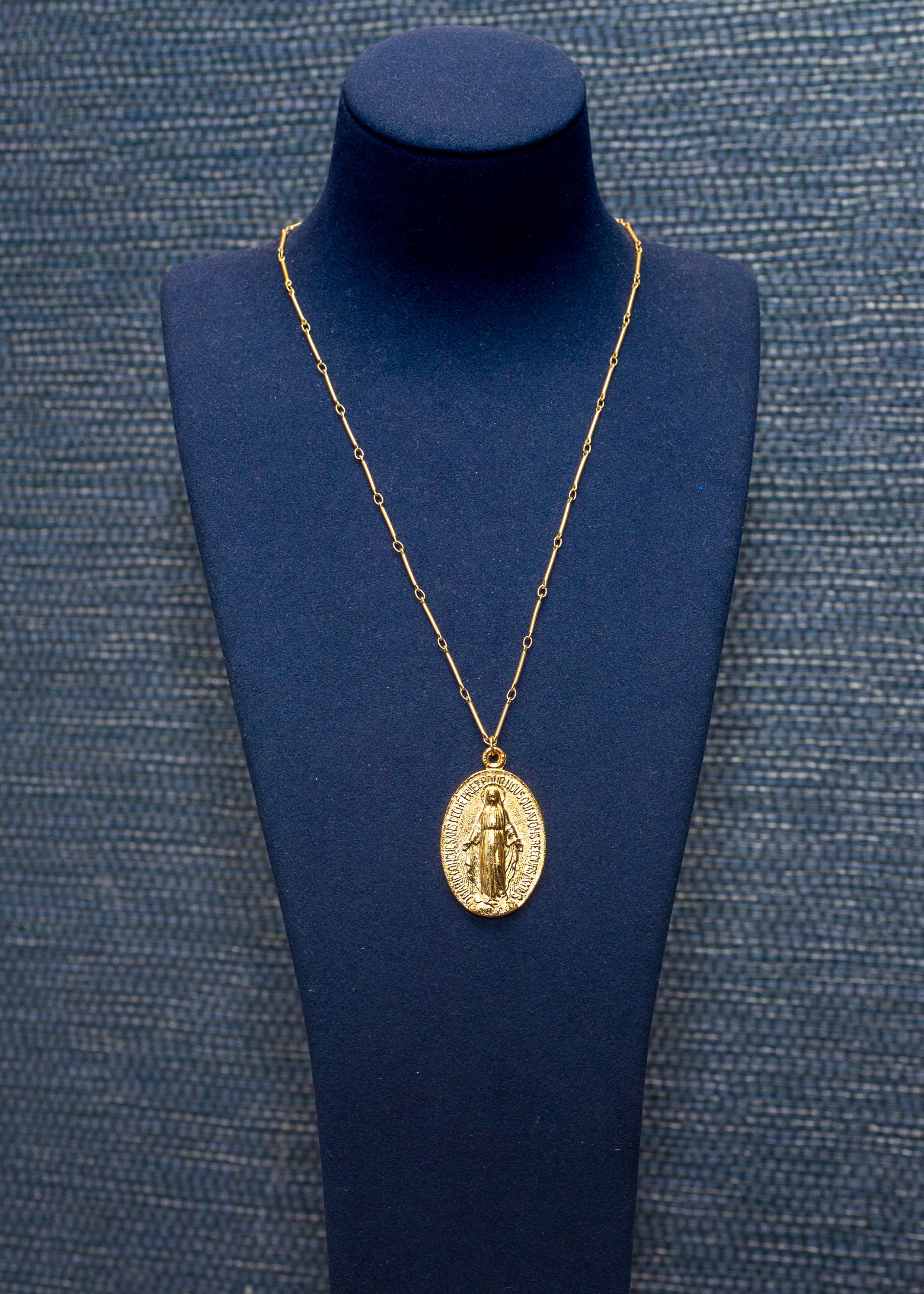 Miraculous Grace Oval Pendant Necklace