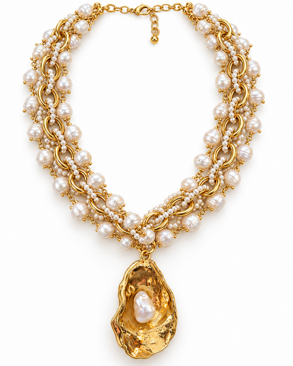 Large Oyster Pearl Necklace