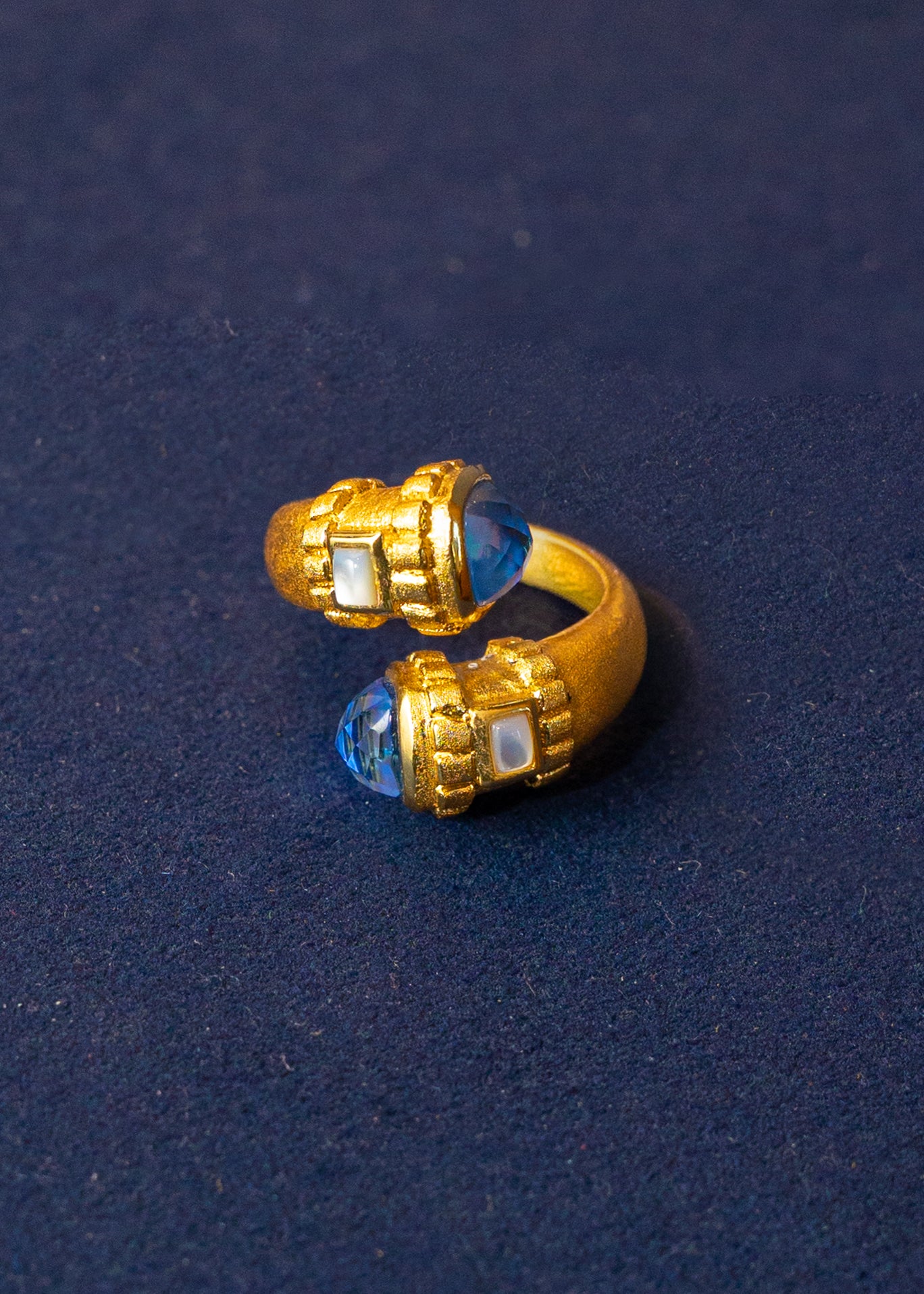 Celeste Faceted Open Ring