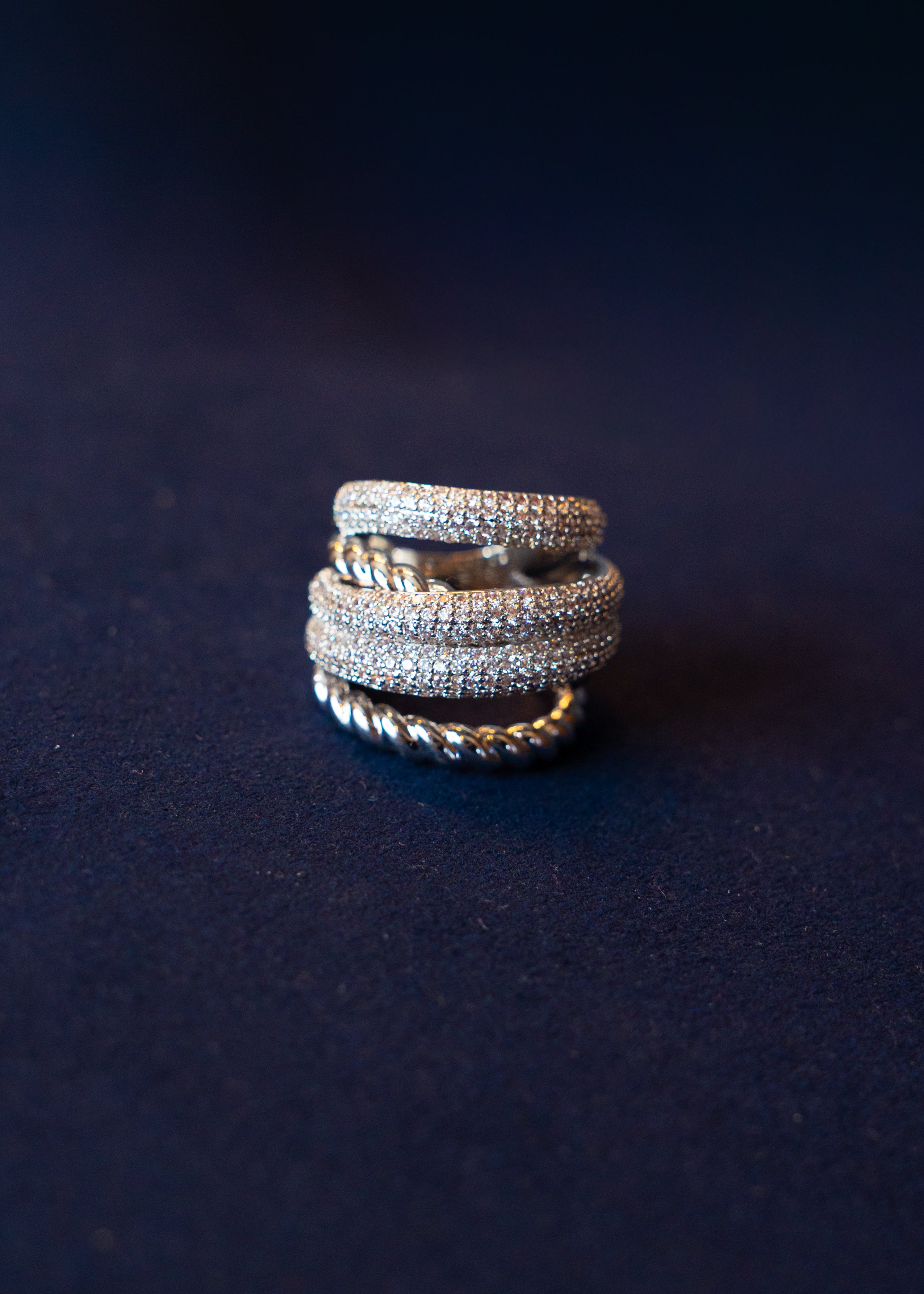 Celestial Pavé Stack Ring