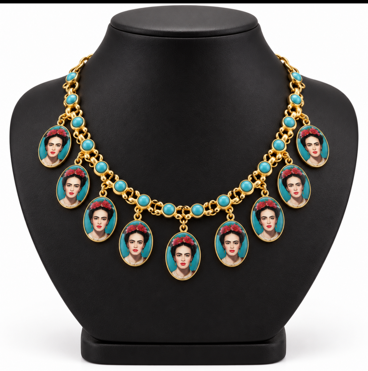 Frida Portrait Charm Necklace