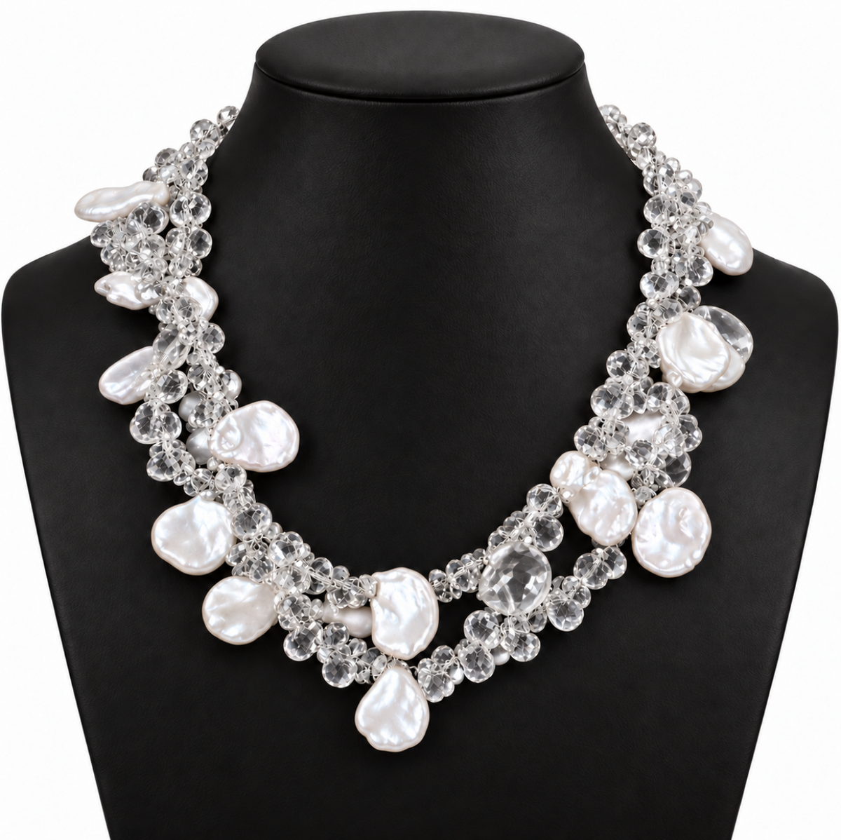 Santorini Pearl Cascade Necklace