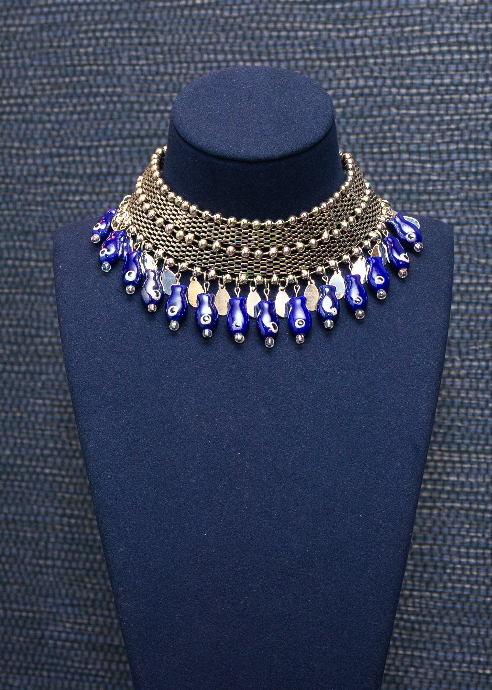 Evil Eye Charm Choker Necklace