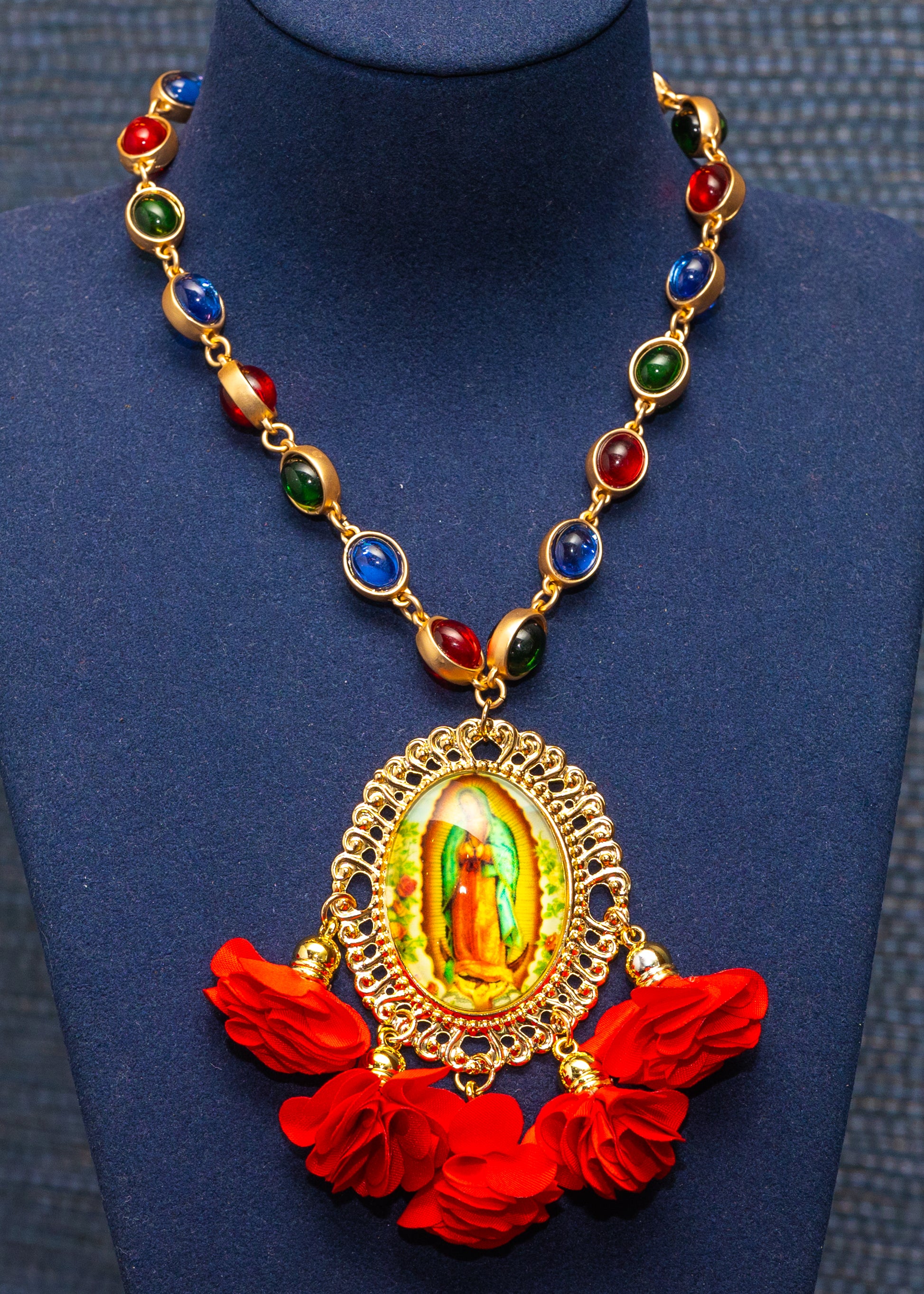 Floral Guadalupe Statement Necklace