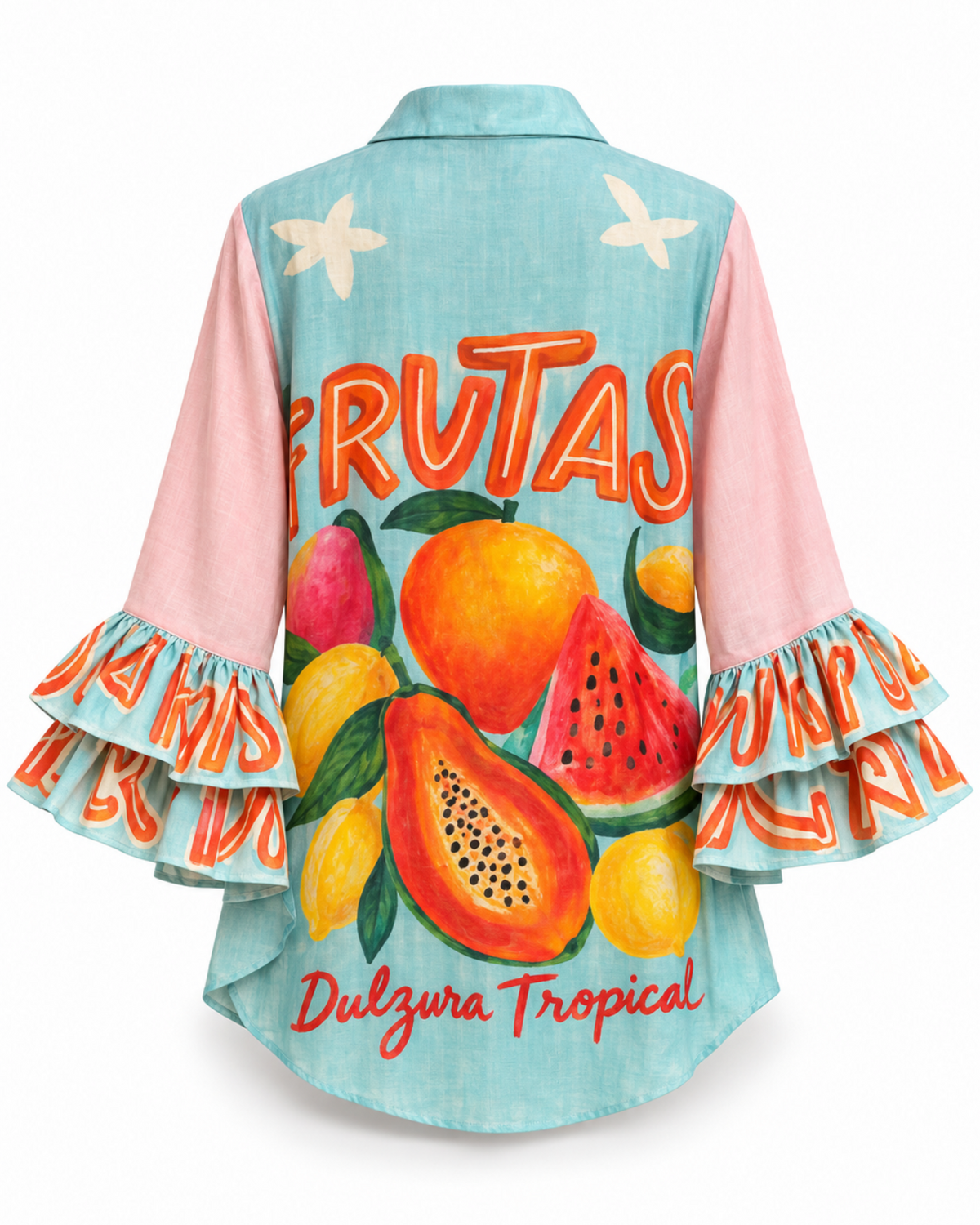 Ciao Bella Tropical Ruffle Blouse