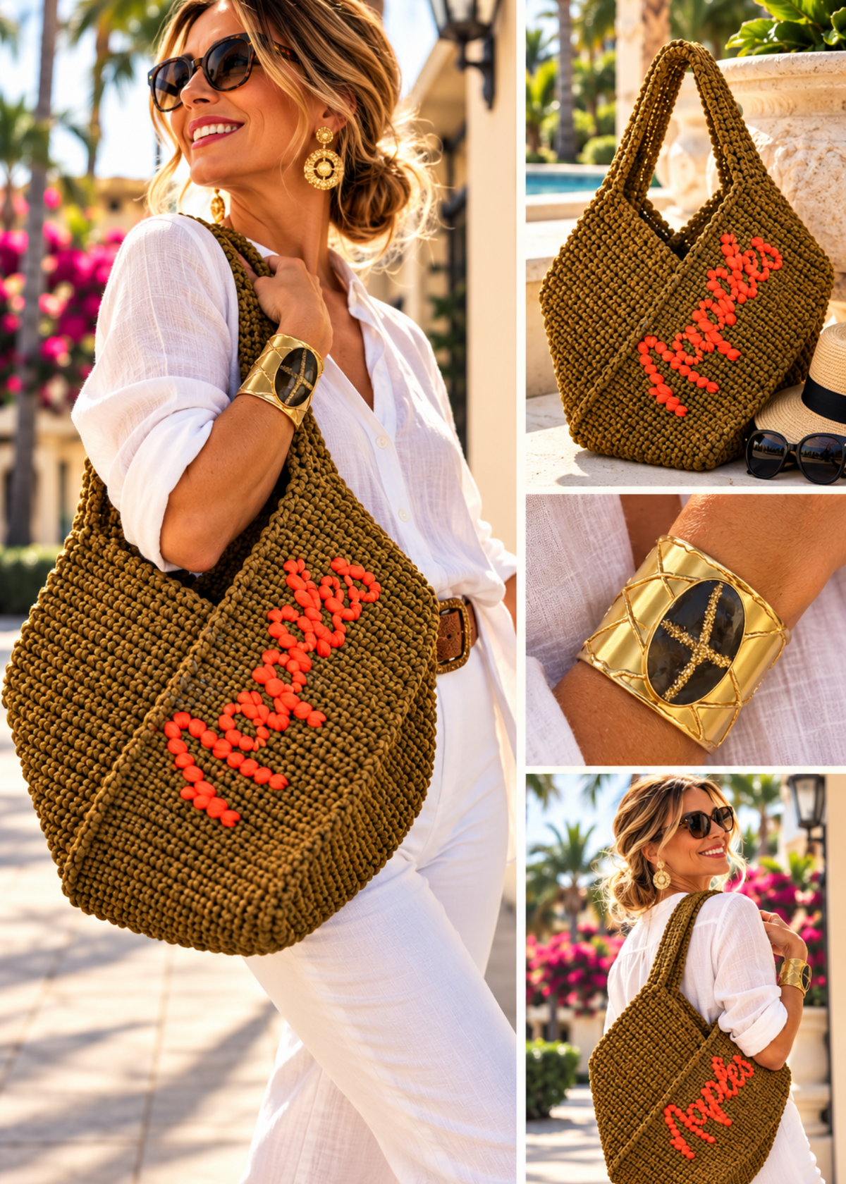 Naples Crochet Tote- Choose Your Color
