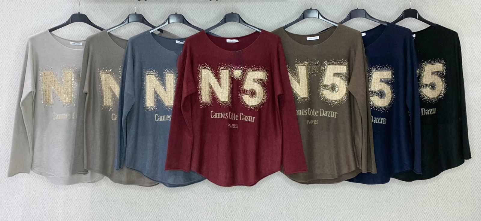 N°5 Sparkle Graphic Long Sleeve Tee