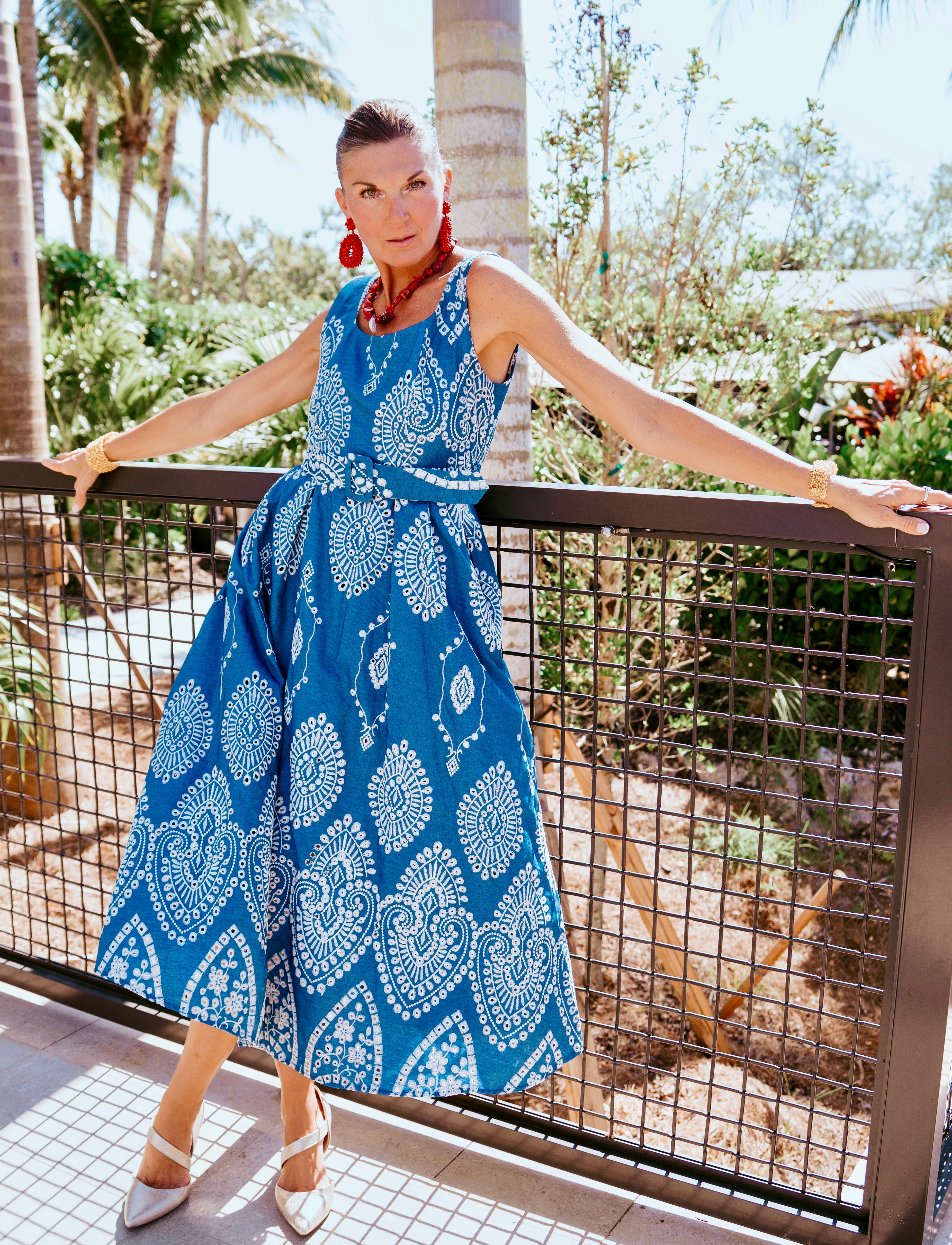 Mediterranean Muse Cotton Dress