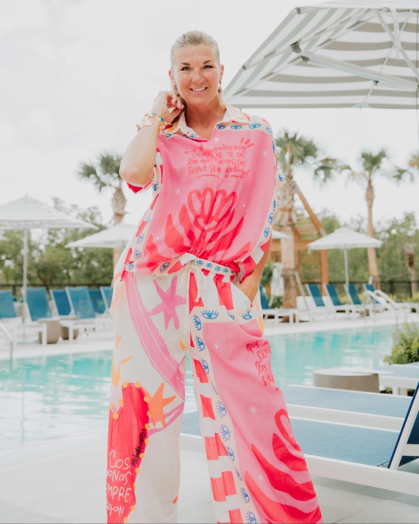 Universo Blessings Pant – Pink & Red
