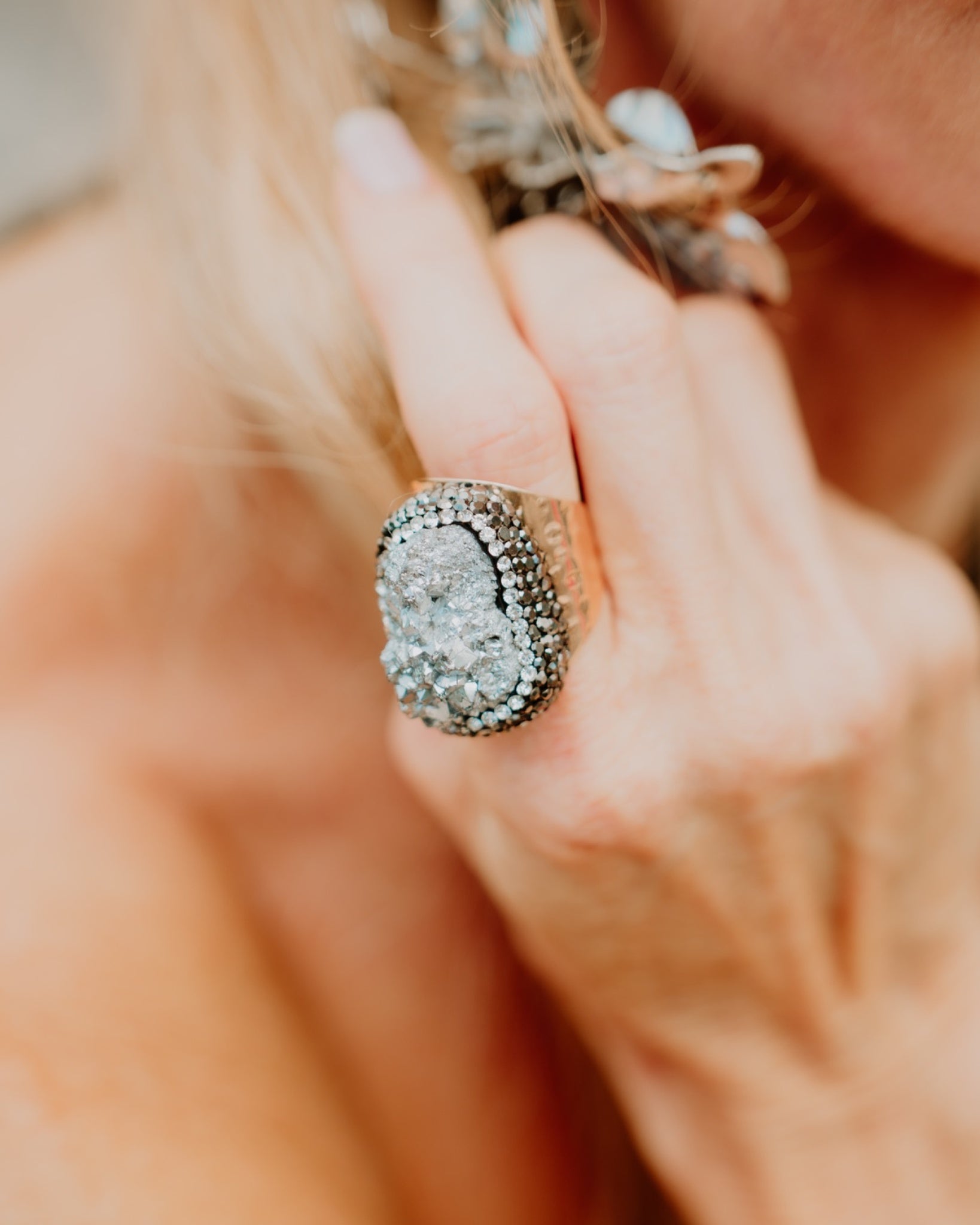 Druzzy Statement Adjustable  Rings