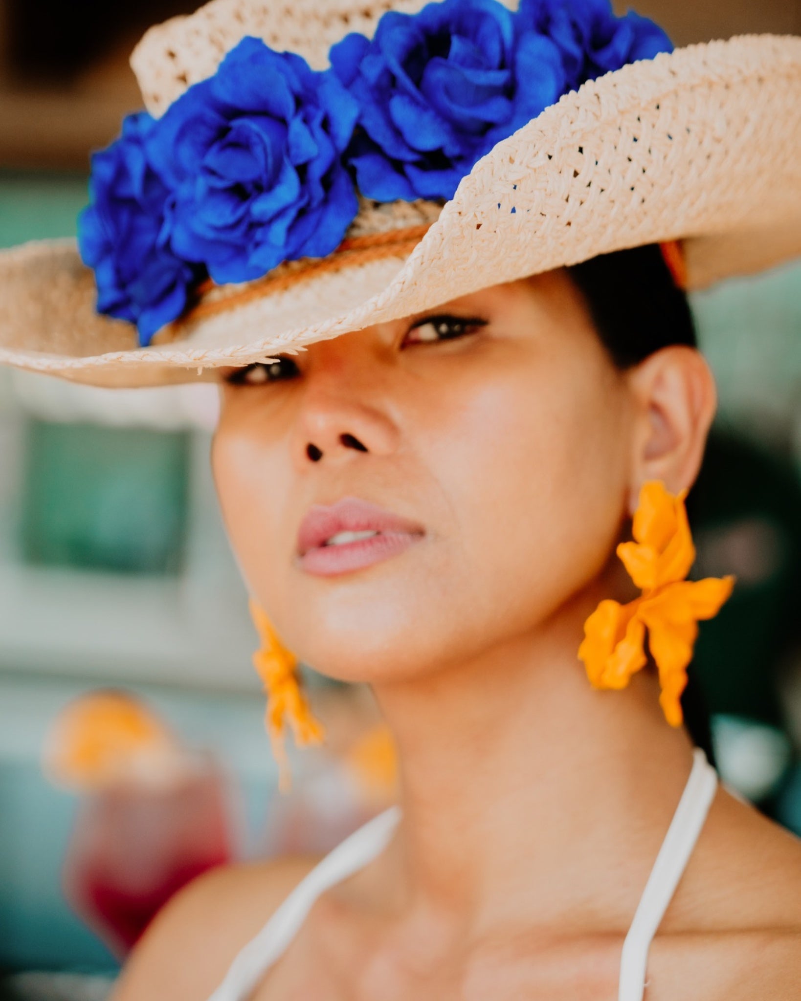 Cowboy Hat with Flower Headband