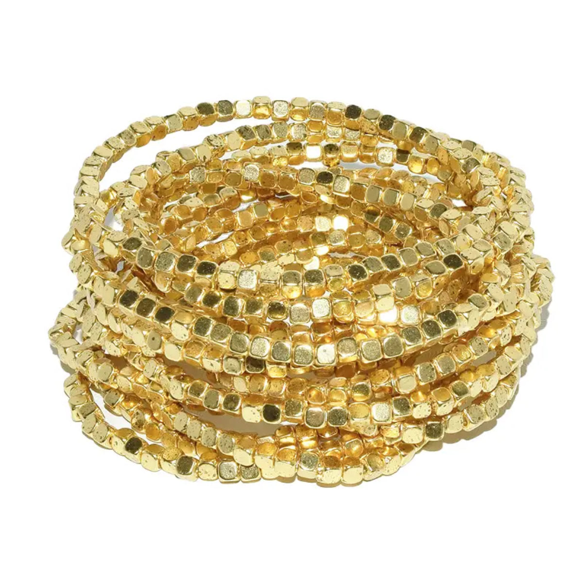 Gold Beaded Wrap Bracelet