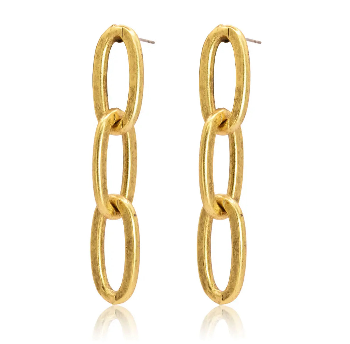 Linked Gold Drop Earring