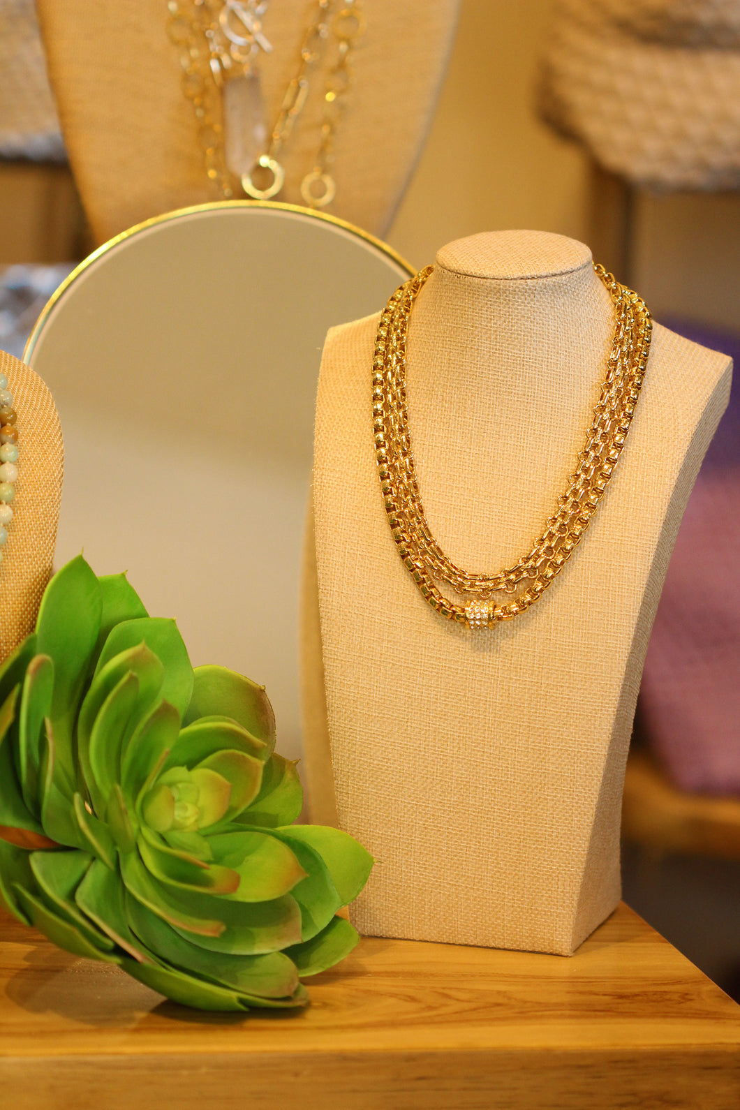 Gold Intricate Chain Necklace