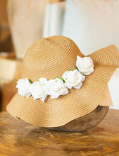 Load image into Gallery viewer, Summer Hat with White Flower Headband
