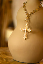 Load image into Gallery viewer, Pearl Cross Necklace
