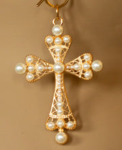 Load image into Gallery viewer, Pearl Cross Necklace
