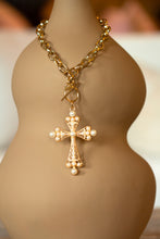 Load image into Gallery viewer, Pearl Cross Necklace
