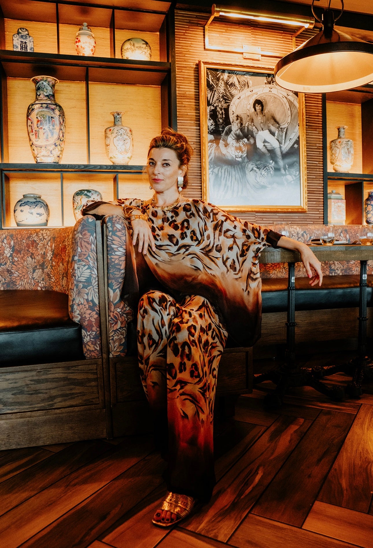 Italian Silk Animal Print Set- Top