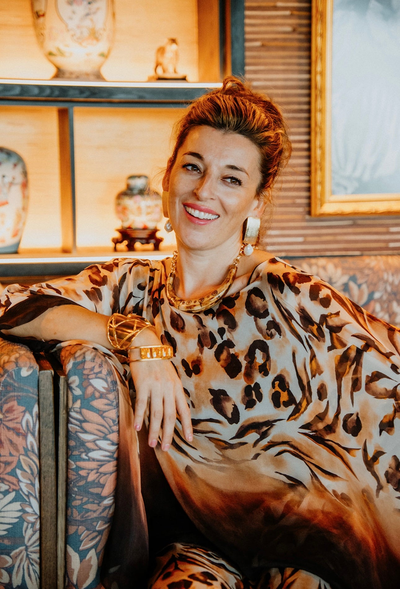 Italian Silk Animal Print Set- Top