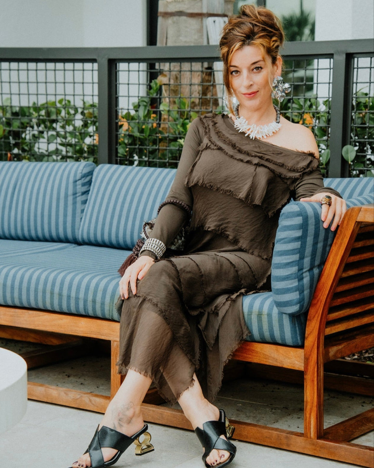 Ethereal Tiered Silk Dress