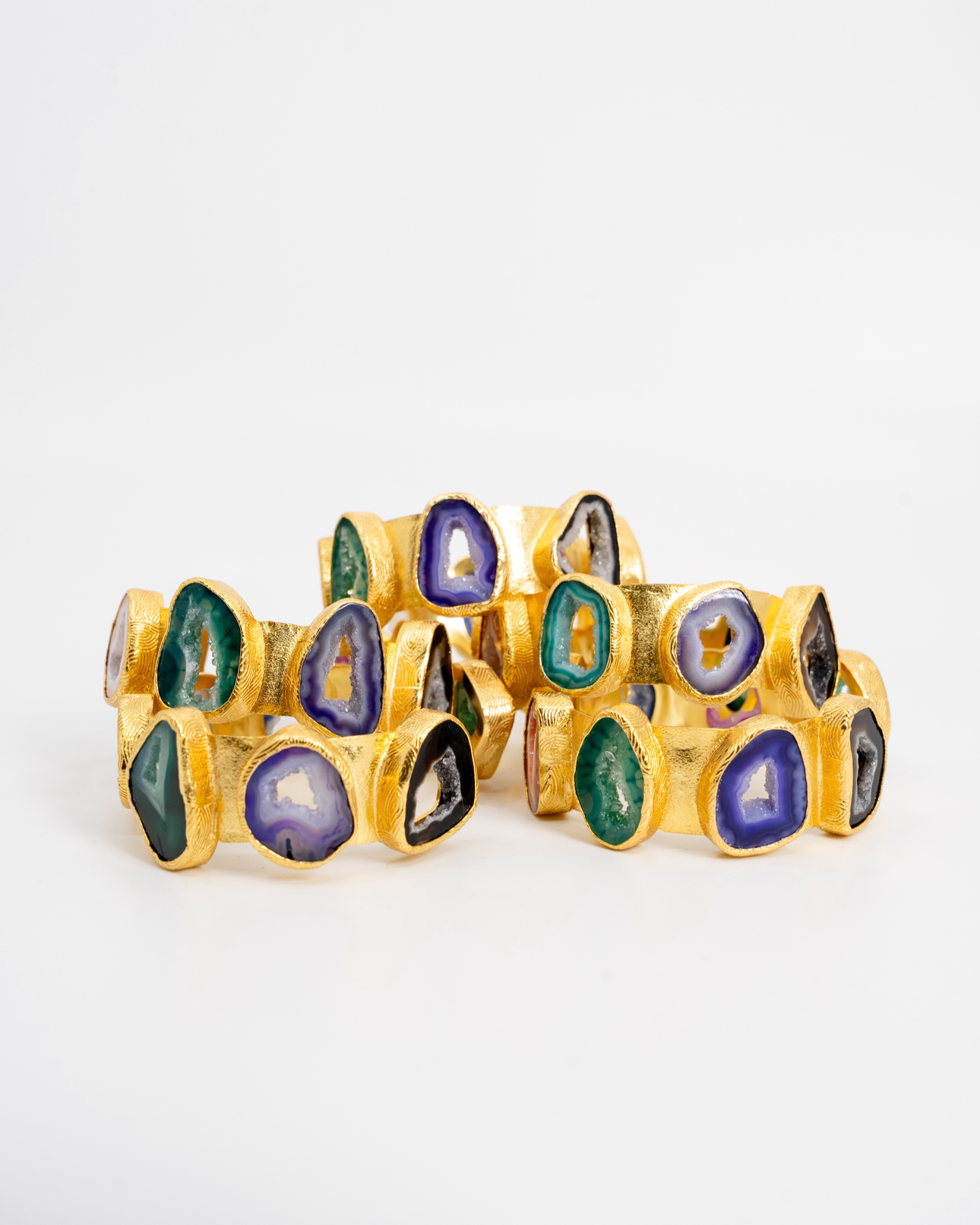 Stone bangles cuff colors