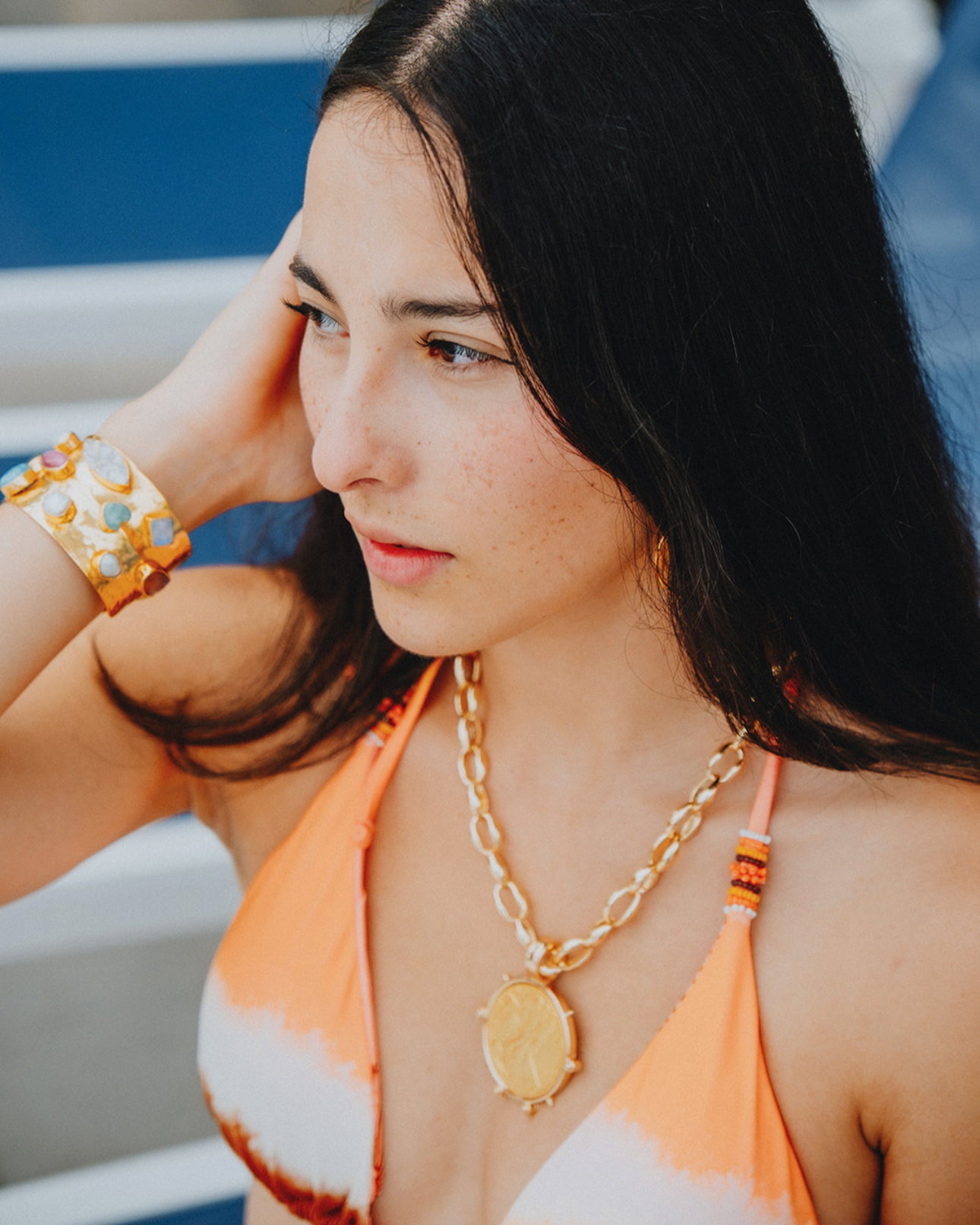 Gold St. Michael Medallion Necklace