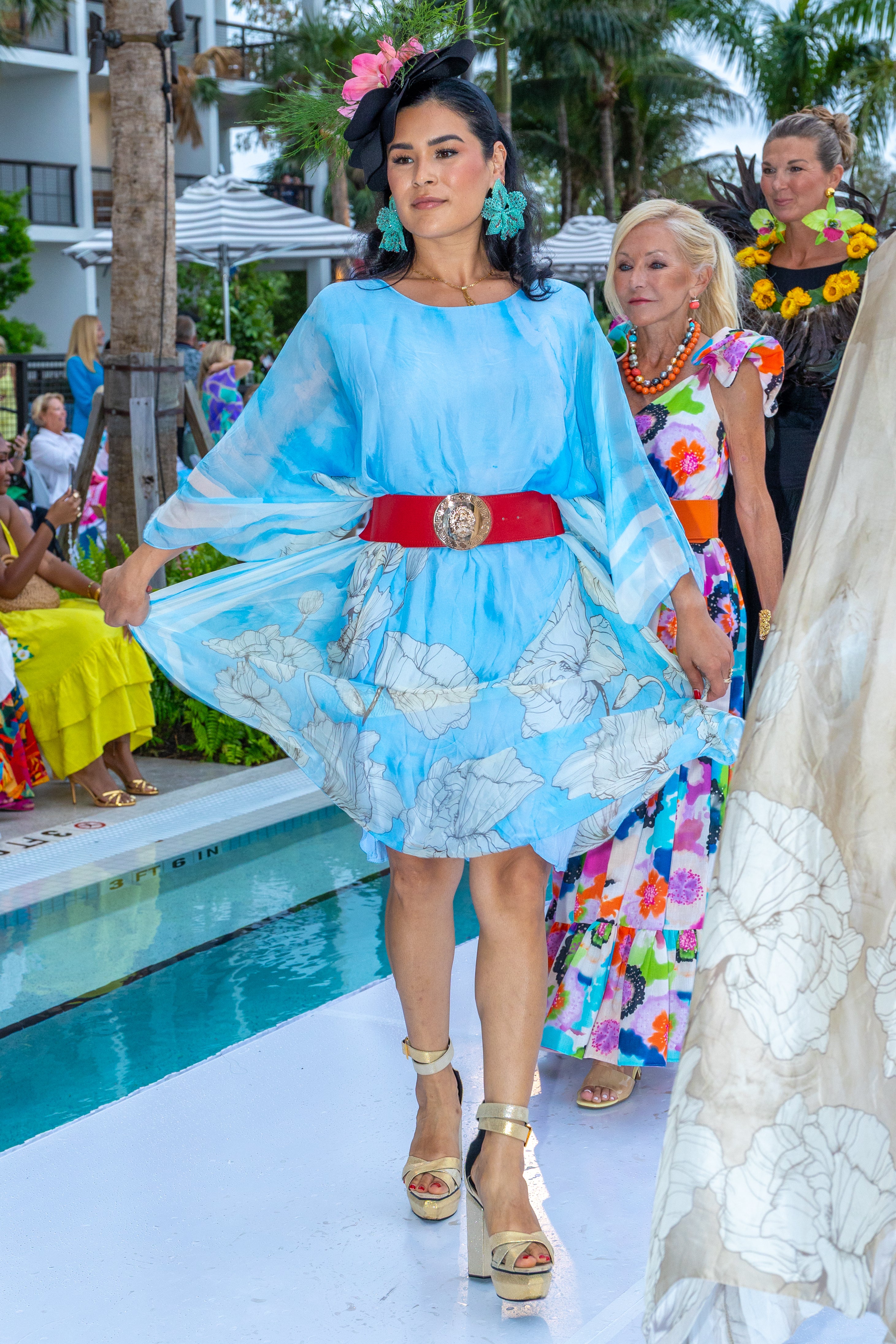 Silk Floral Kaftan Dress