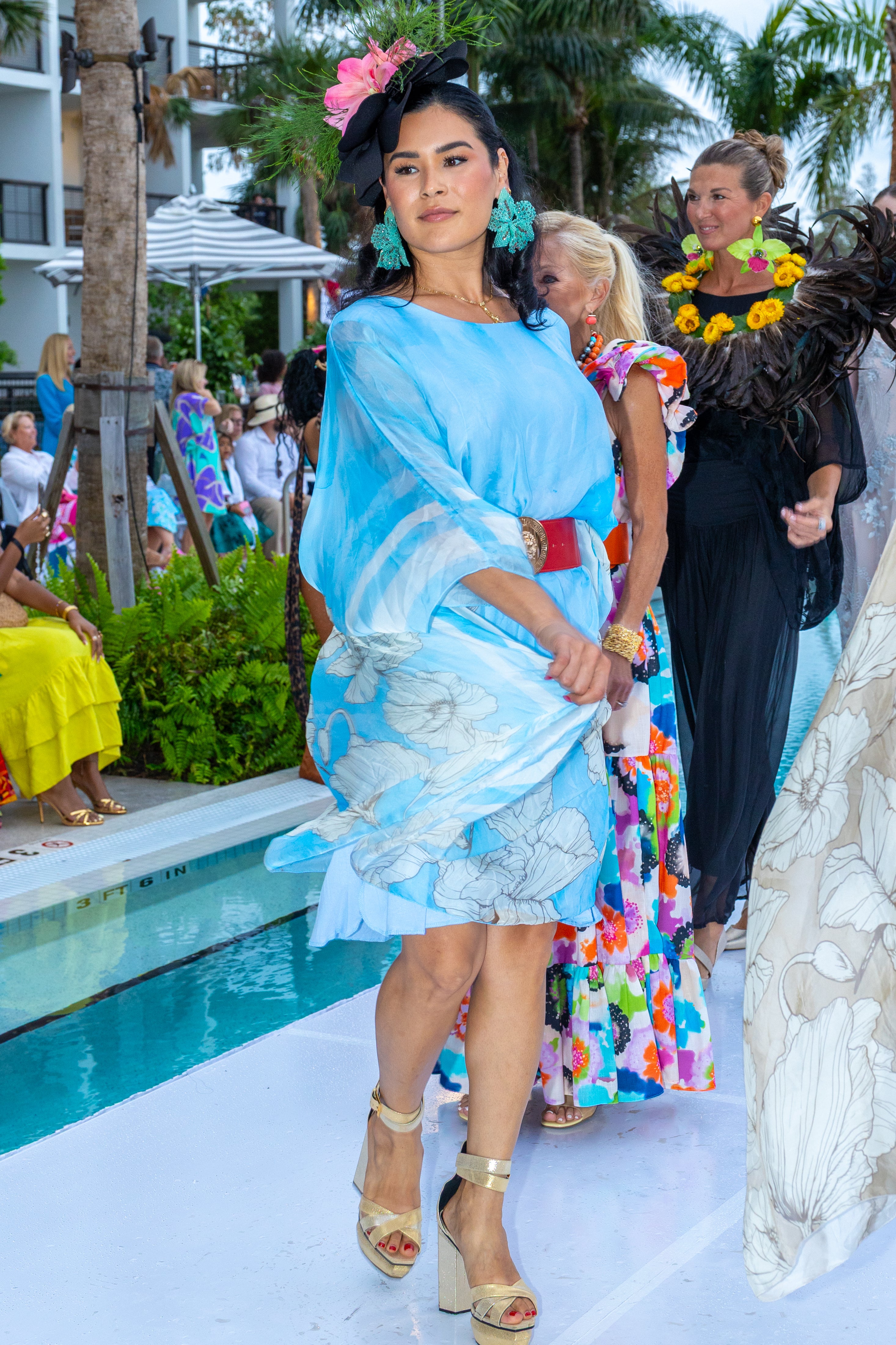 Silk Floral Kaftan Dress