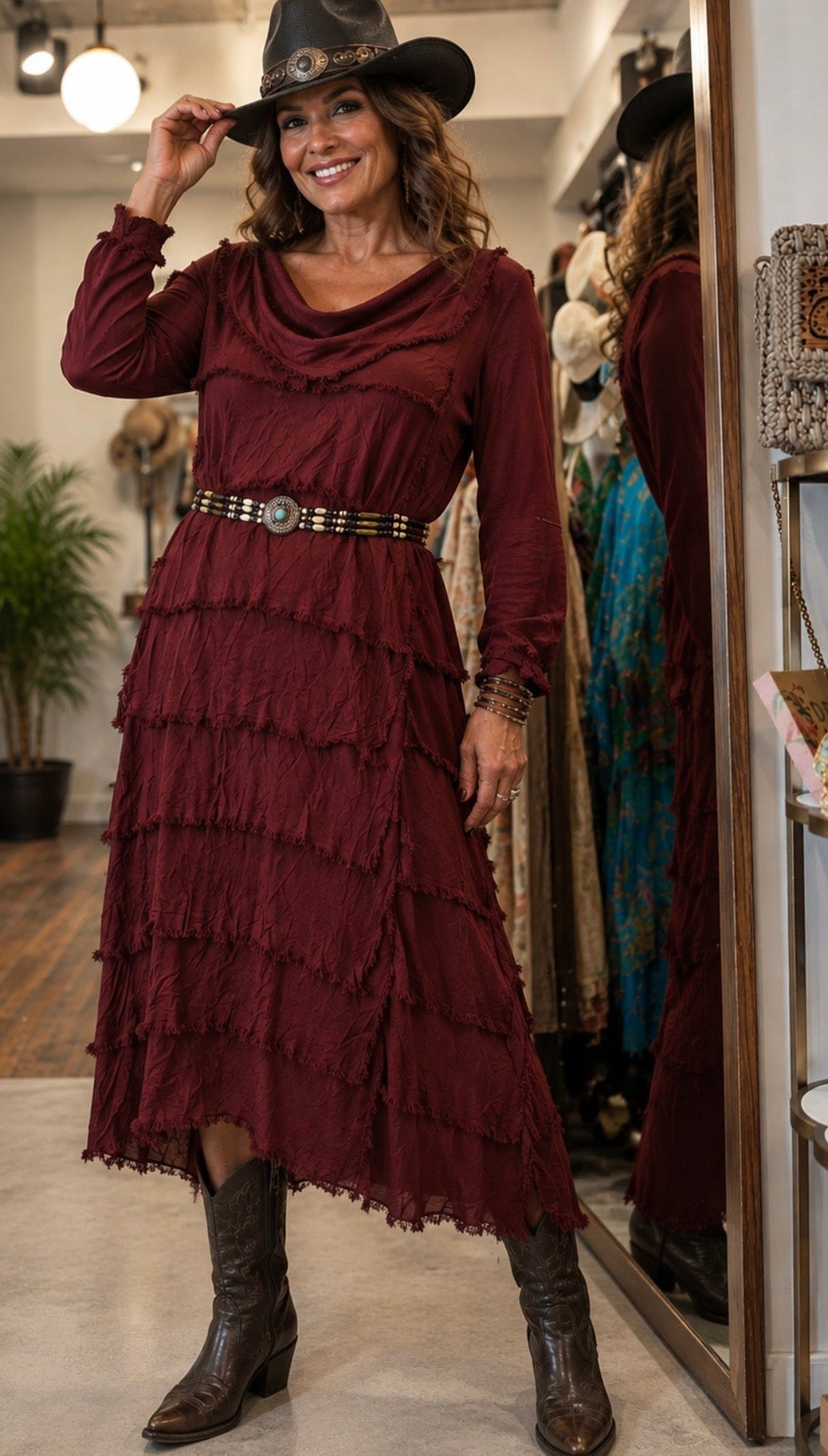 Ethereal Tiered Silk Dress