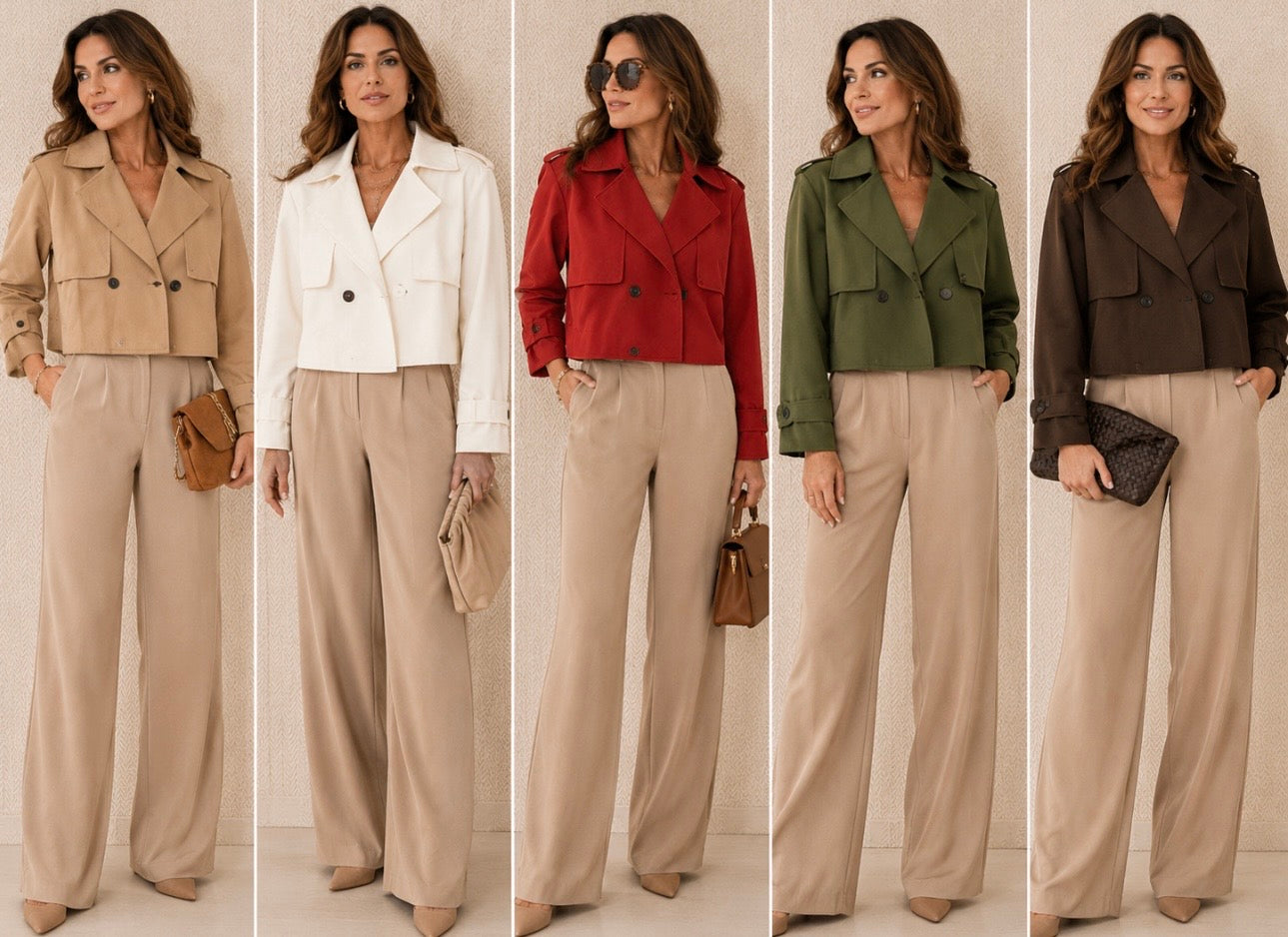 Modern Cropped Trench Jacket