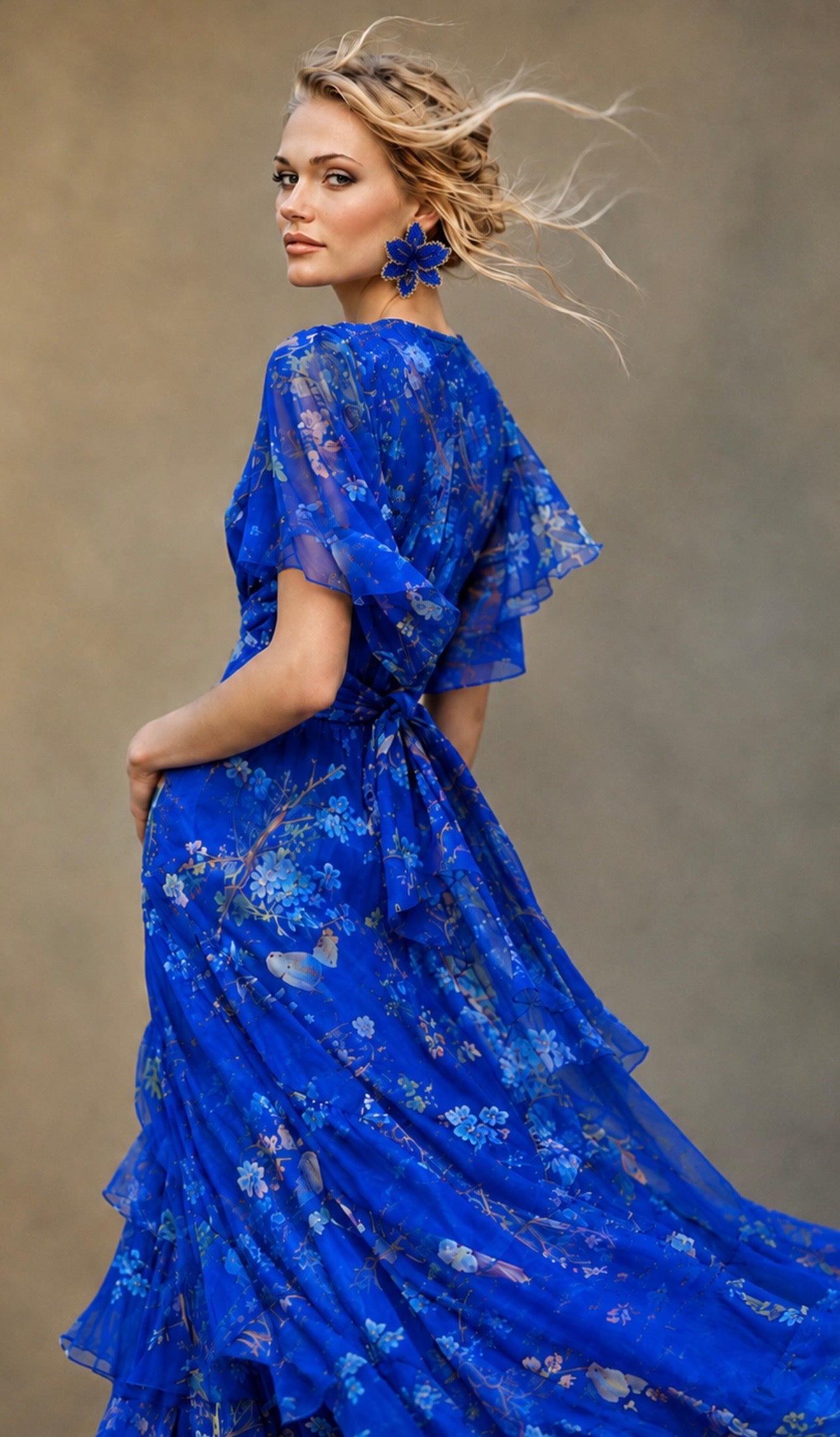 Floral Layered Tier Dress