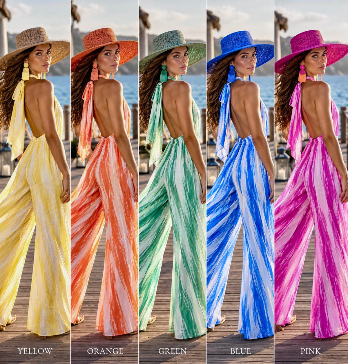 Amalfi Breeze Halter Jumpsuit