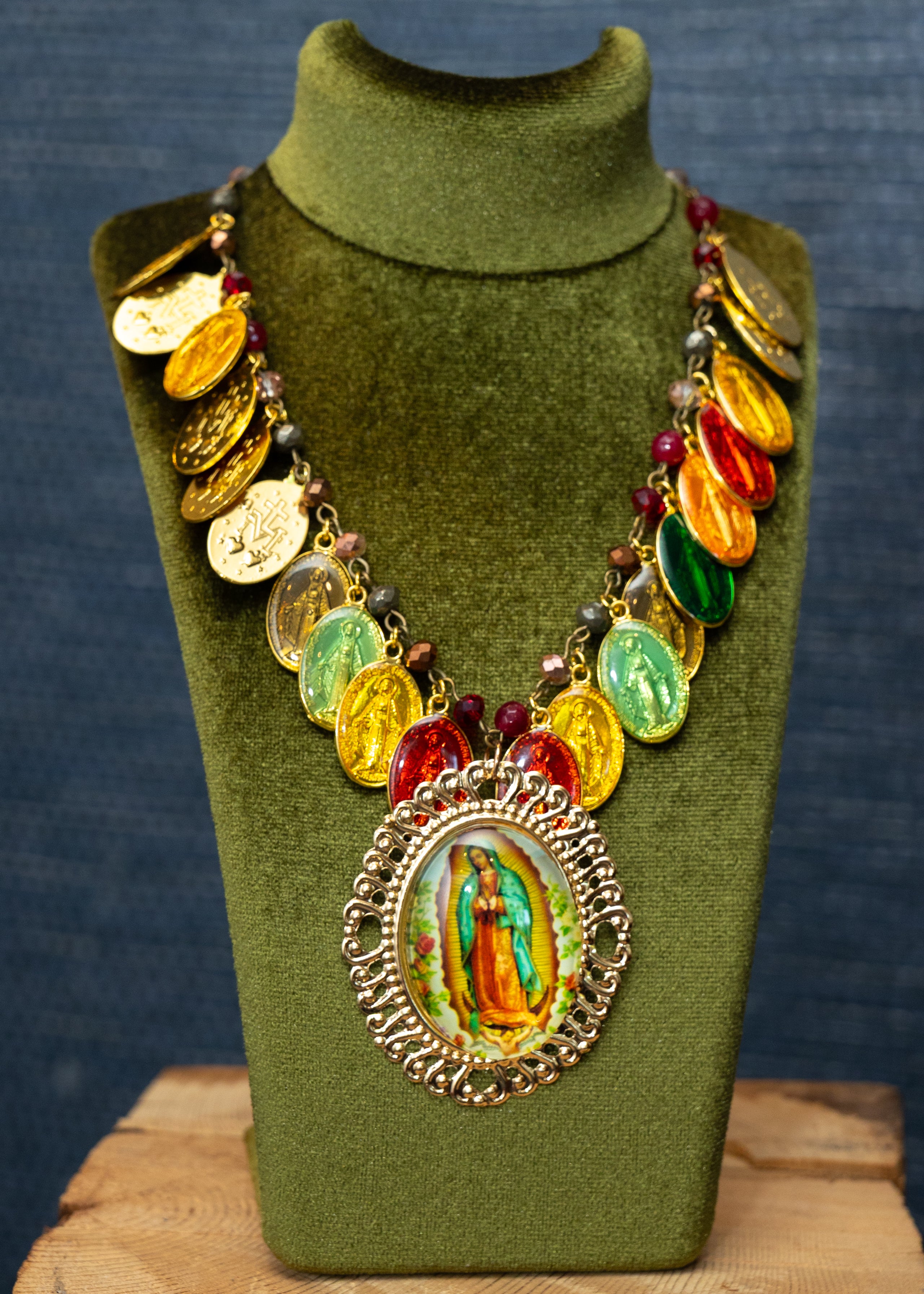 Guadalupe Mosaic Medallion Necklace