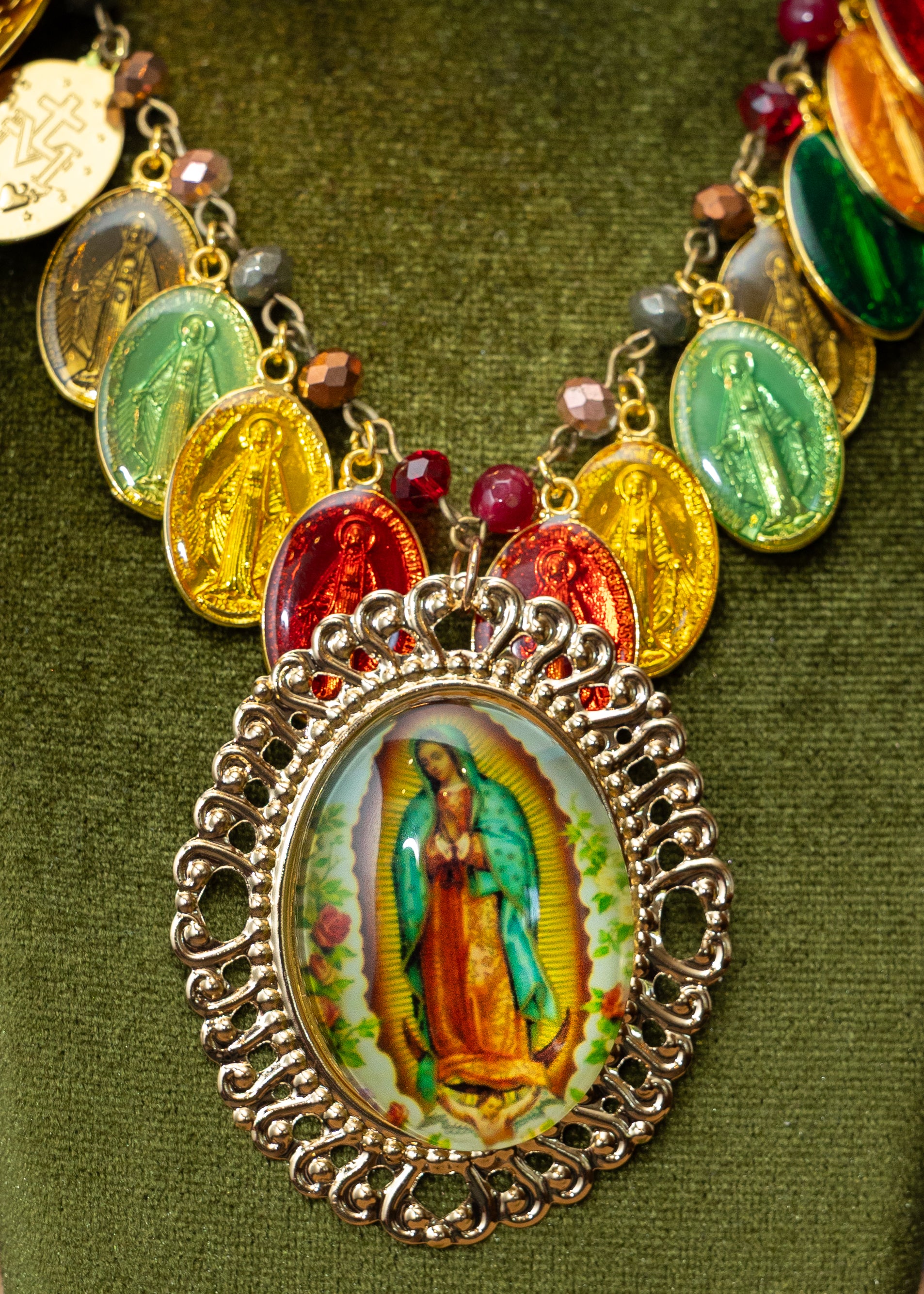 Guadalupe Mosaic Medallion Necklace