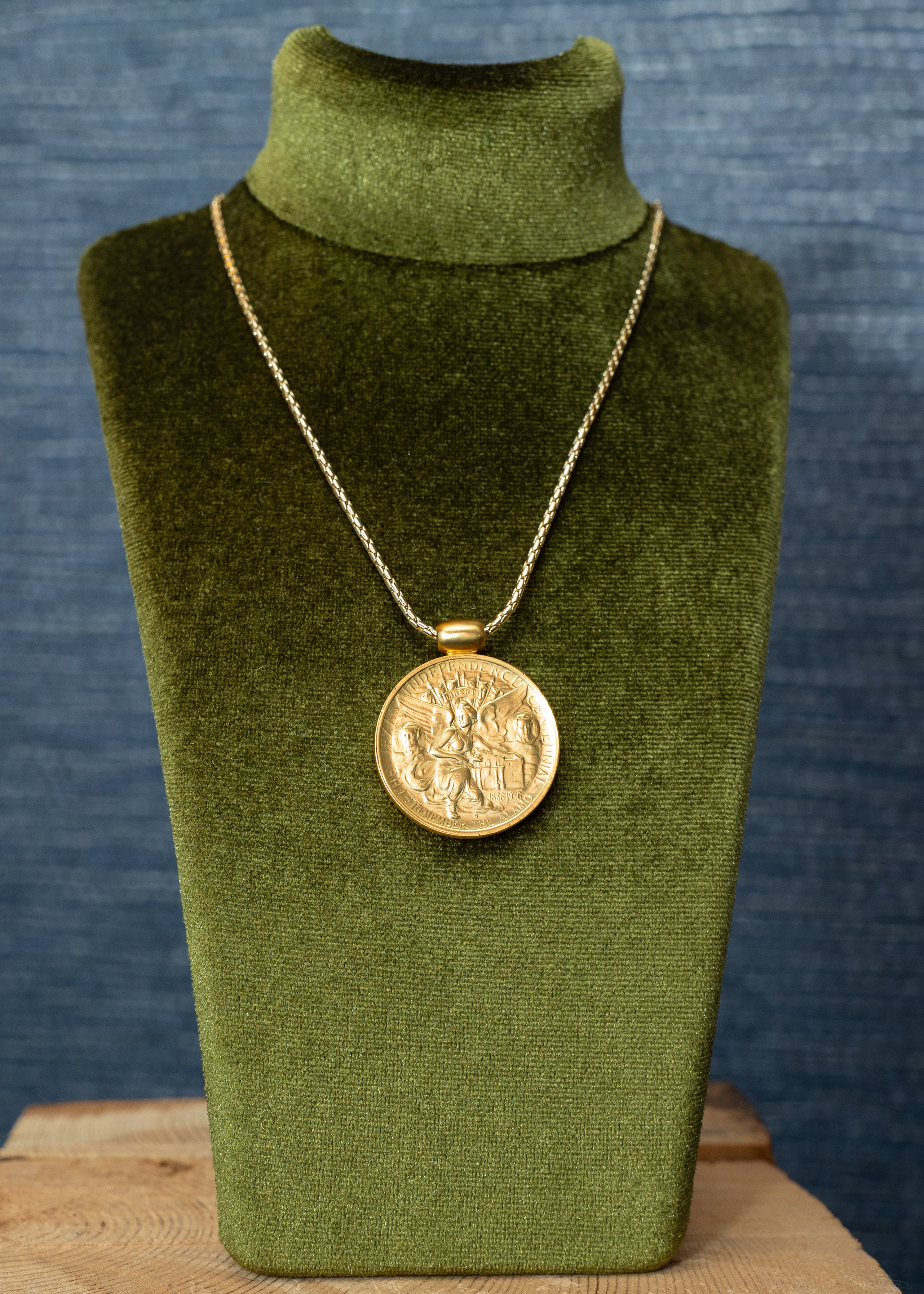 Golden Talisman Coin Pendant Necklace
