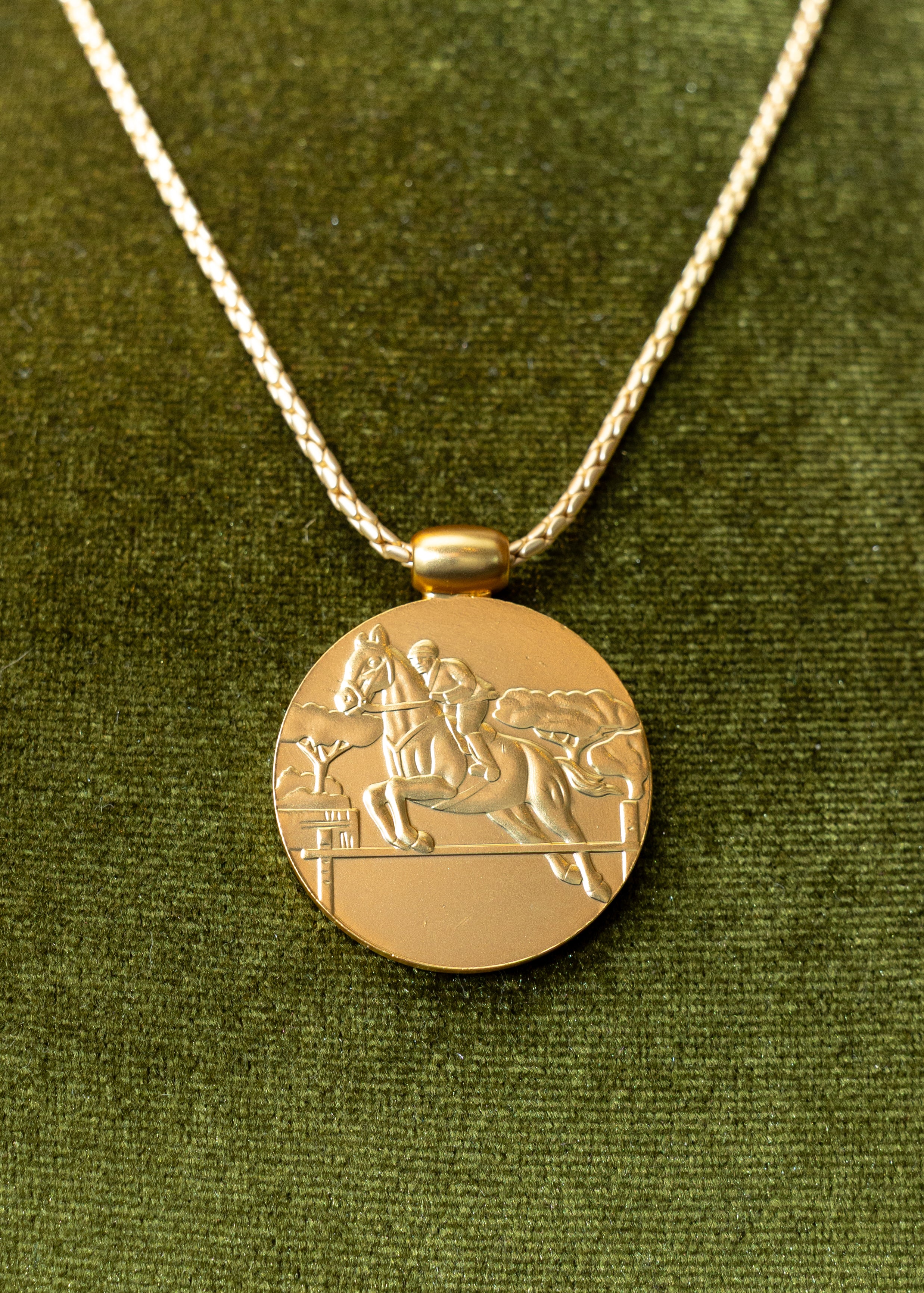 The Equestrian Gold Medallion Necklace