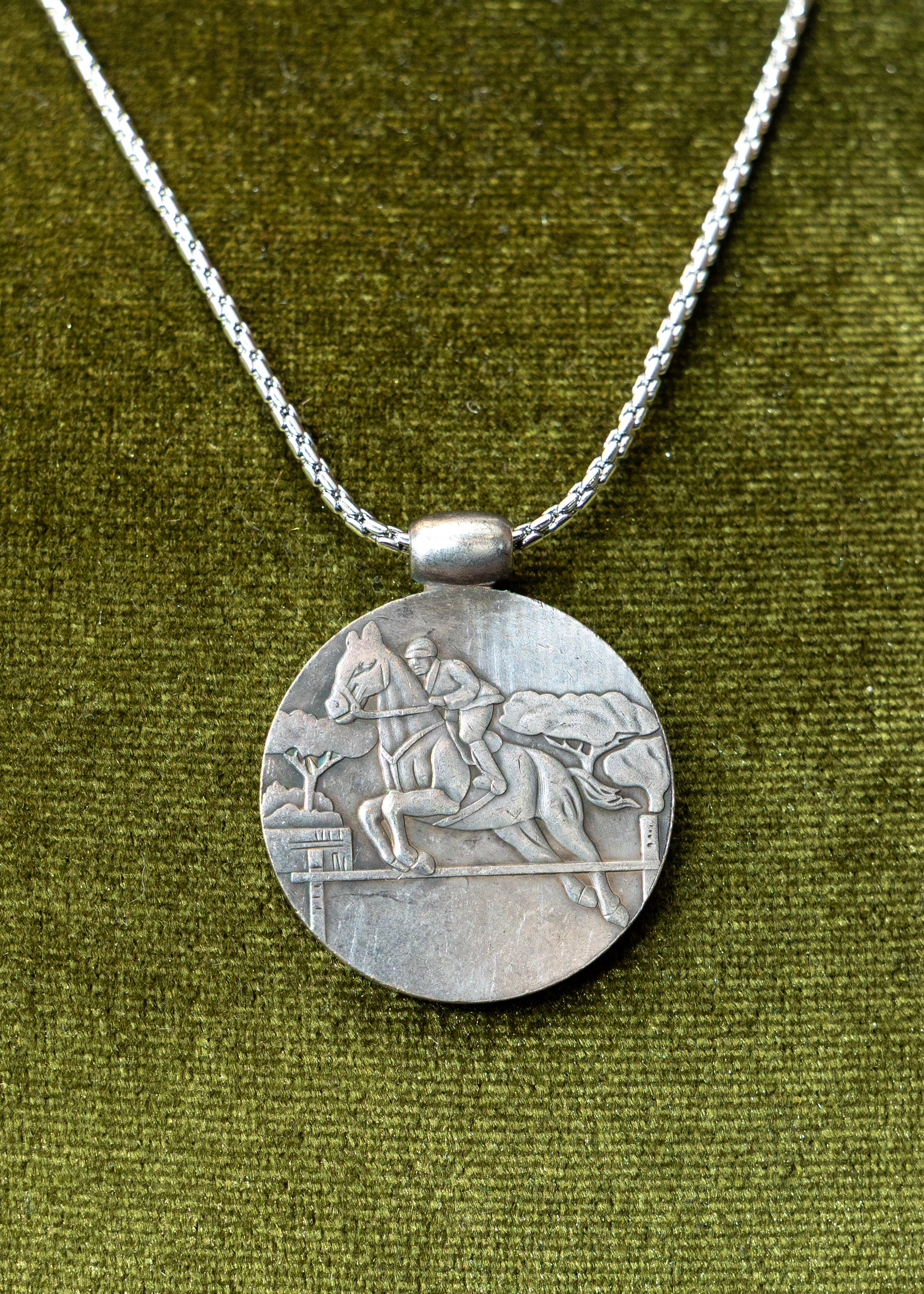 The Sterling Equestrian Medallion Necklace