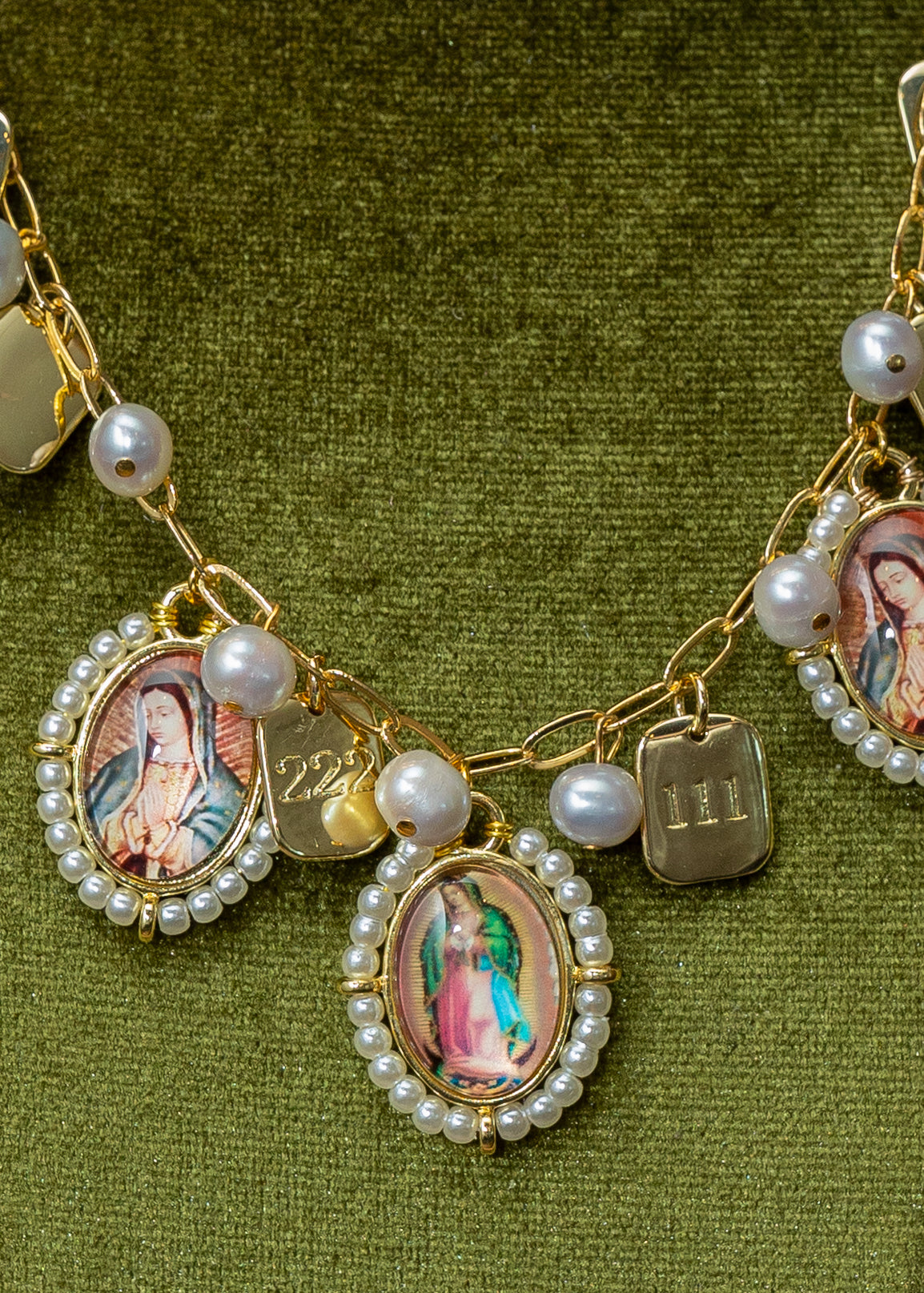 Guadalupe Pearl Charm Necklace