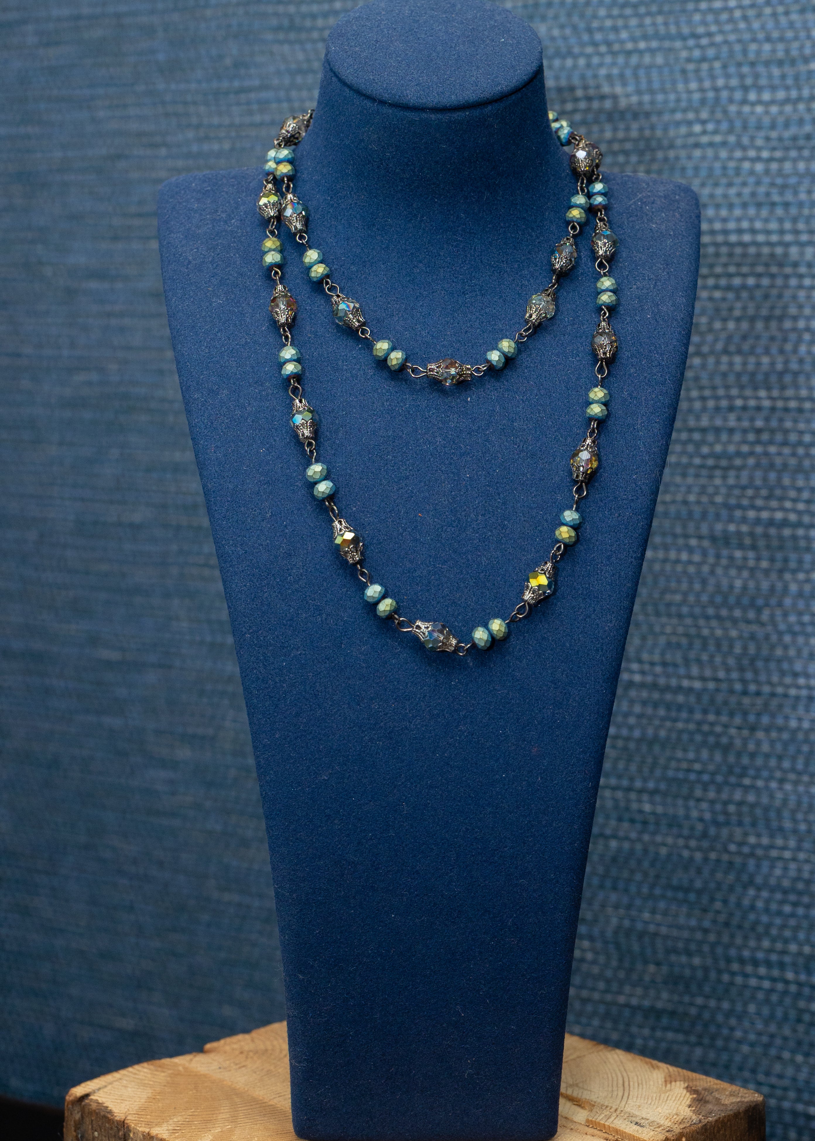 Double Strand Ocean Glass Necklace