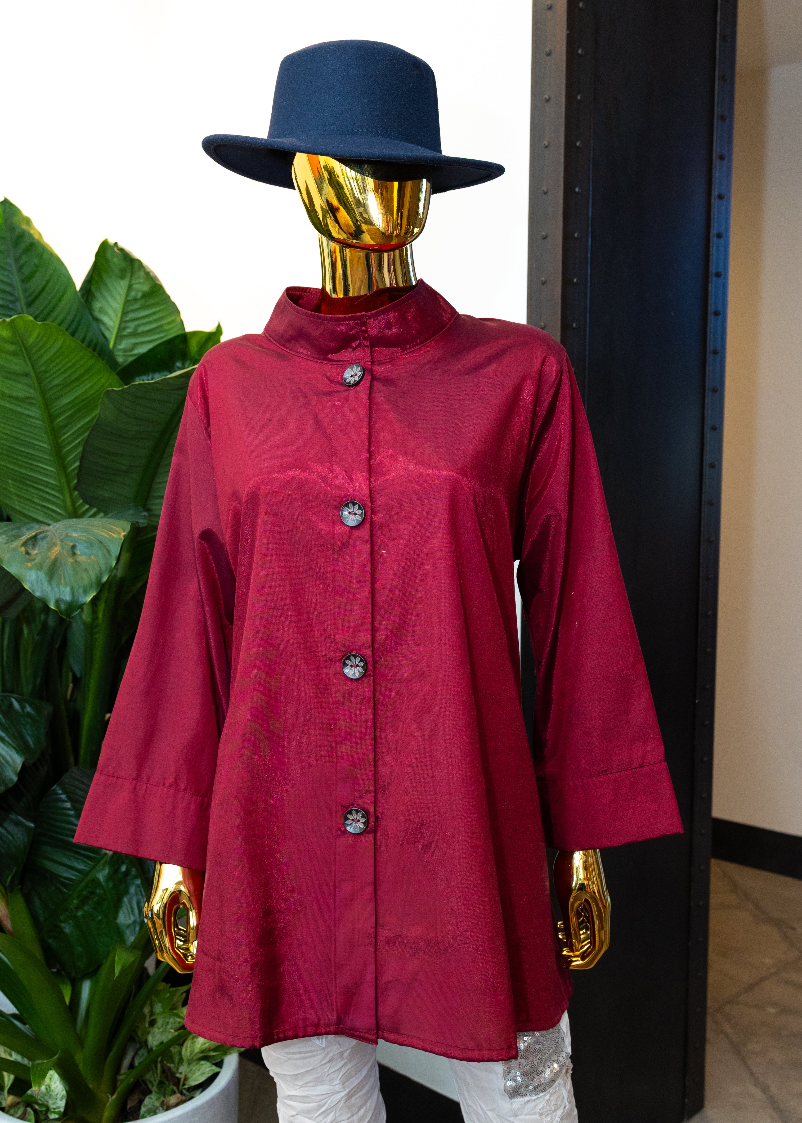 Sacred Heart Silk Statement Tunic