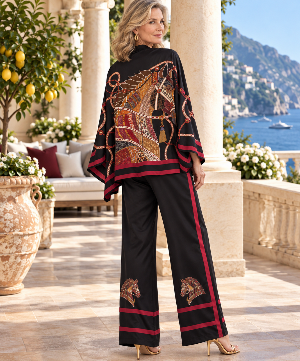 The Positano Equestrian Silk Set